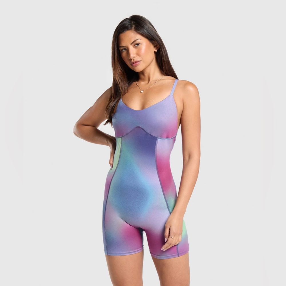 GYMSHARK | BRAND NEW | STRAPPY ALL IN ONE WORKOUT BODYSUIT | MYSTIC LILAC